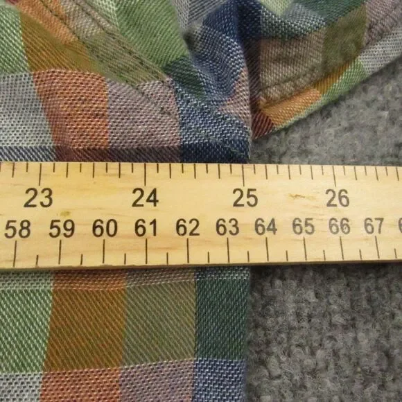 Carbon2Cobalt Shirt Mens Large Check Plaid Unbrushed Flannel Effortlessly Cool - Picture 6 of 14